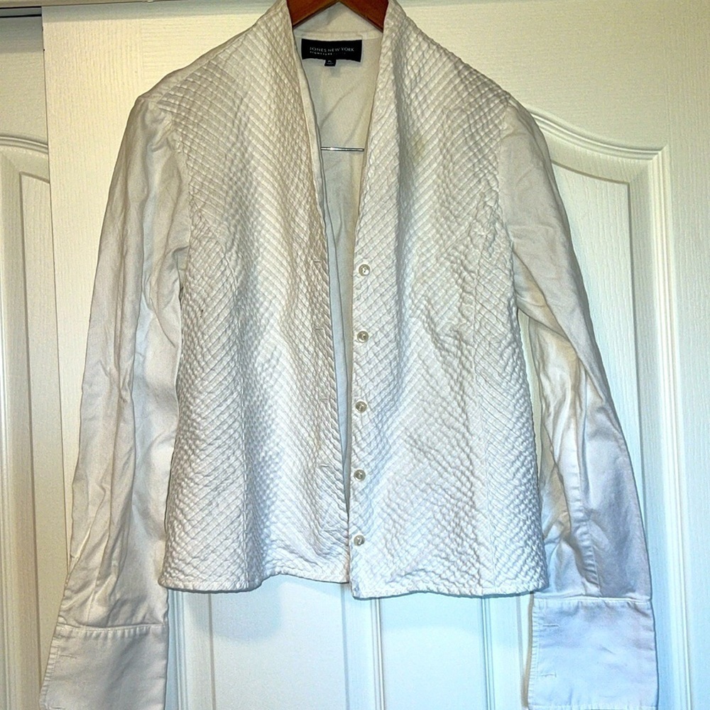 Jones New York - Blouse / Lightweight button up jacket - Large Petite